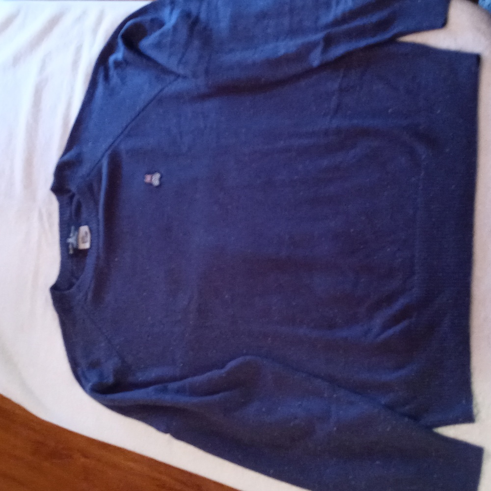 Mens Psycho Bunny Sweater Medium Cotton Cashmere Blend Dark Blue